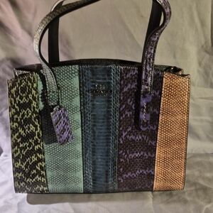 Coach Multicolor Snakeskin Tote